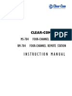 Clear Com MS 704 RM 704 Manual