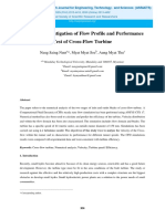 Numerical Investigation of Flow Profile and Performance Test of Cross-Flow Turbine