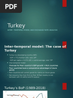 Turkey: Inter - Temporal Model and Exchange Rate Analysis