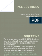 Kse-100 Index: Investment Portfolio Management