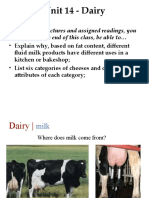 Unit 14 - Dairy: - Based Upon Lectures and Assigned Readings, You - Explain Why, Based On Fat Content, Different