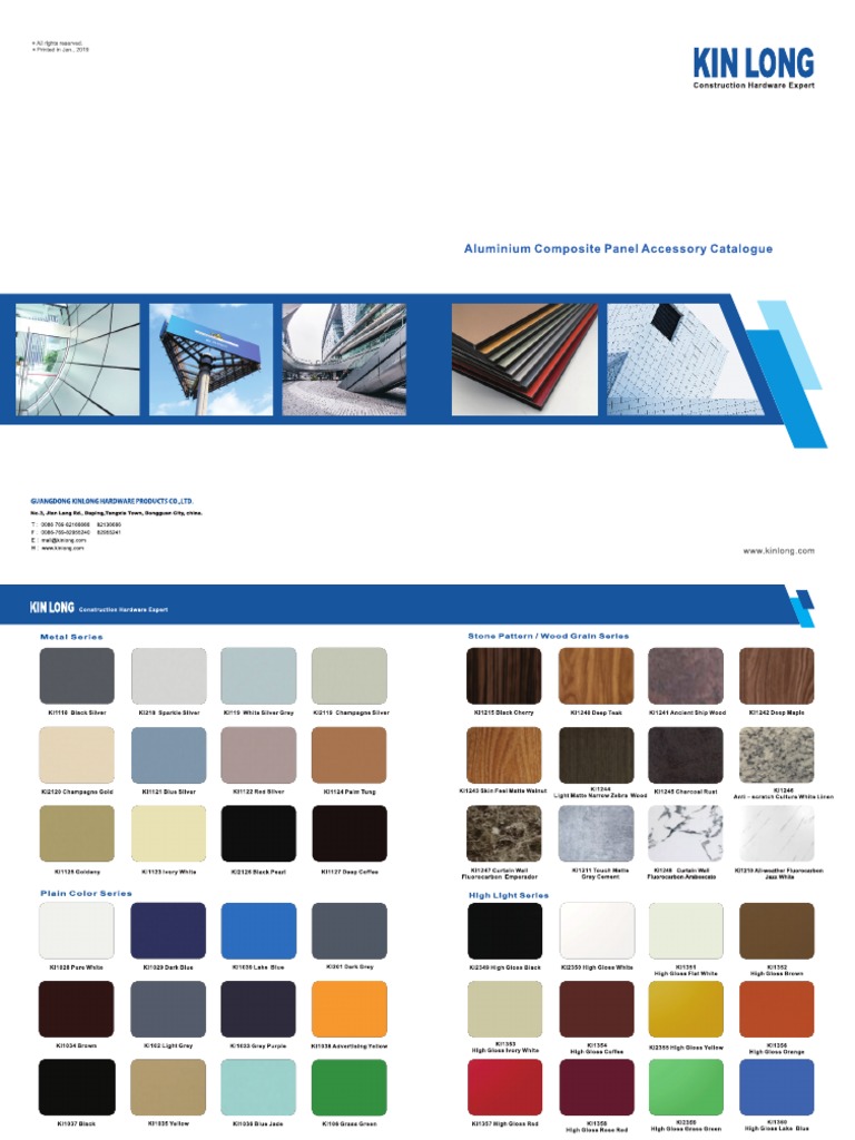 Aluminium Composite Panel Accessory Catalogue | PDF