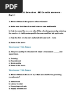 Recruitment & Selection - Mcqs With Answers - : View Answer / Hide Answer