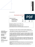 Second Quarter and First Half 2013 Results: Paris, July 26, 2013