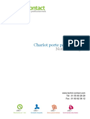 Charriot Porte-Palan Direction Par Poussée CMU 2000 kg Acier Au