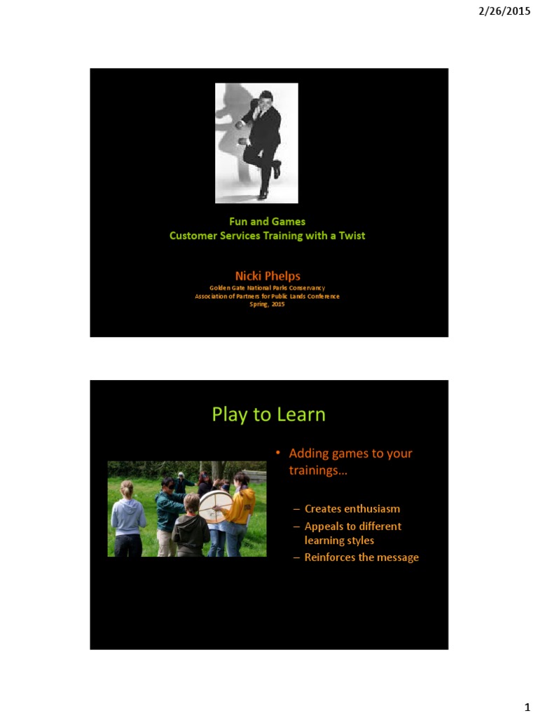 Fun and Games Customer Service Training With A Twist PDF PDF