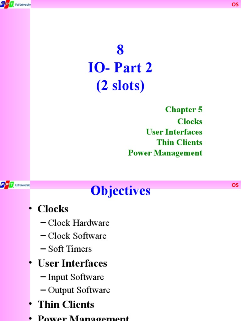 OS Clocks and User Interfaces Overview | PDF | Timer | Operating System