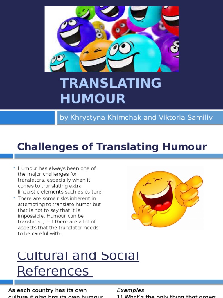 Challenges of Translating Humour | PDF | Jokes | Translations