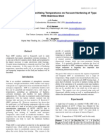 Effect of Austenitizing Temperatures On Vacuum Hardened 440C