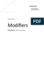 Modifiers: Submitted by