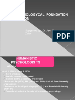 Psychologycal Foundation of Education: Suggested By: Dr. Jam M Zafar
