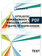 Stylistic Semasiology of The English Language. Figures of Replacement
