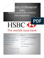 Mintzberg's 10 Managerial Roles: An Assessment in The Context of HSBC Bangladesh