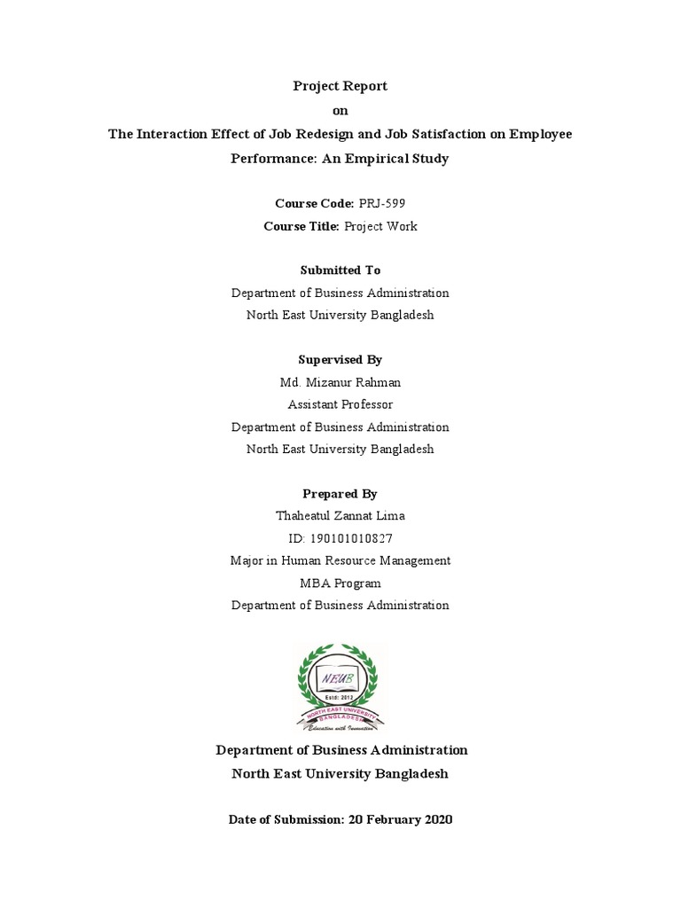 Job Redesign & Satisfaction Impact | PDF | Job Satisfaction | Motivation