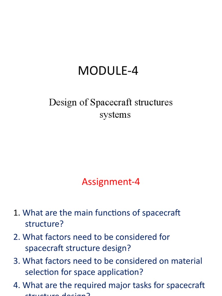 PPT-Spacecraft Structure System | PDF