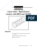 Linear Static - Rigid Element Analysis With RBE2 and CONM2