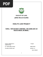 Health Law Project: Faculty of Law, Jamia Millia Islamia