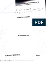 2018 Pure Maths 1 Marking Scheme-1