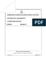 Zimsec A Level Computer Science Project Guide | PDF