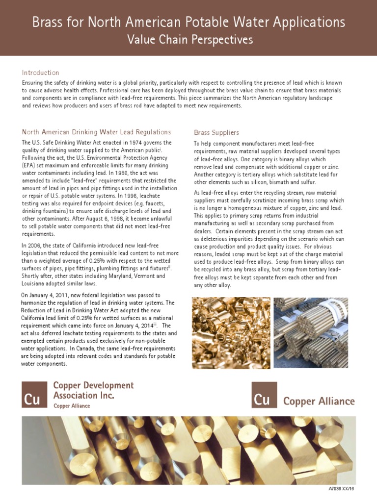 A7036 Brass Drinking Water PDF PDF Brass Drinking Water