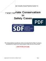 Appropriate Conservatism in Safety Cases: The UK Nuclear Industry Good Practice Guide To