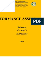 Science Grade 3: Performance Assessment