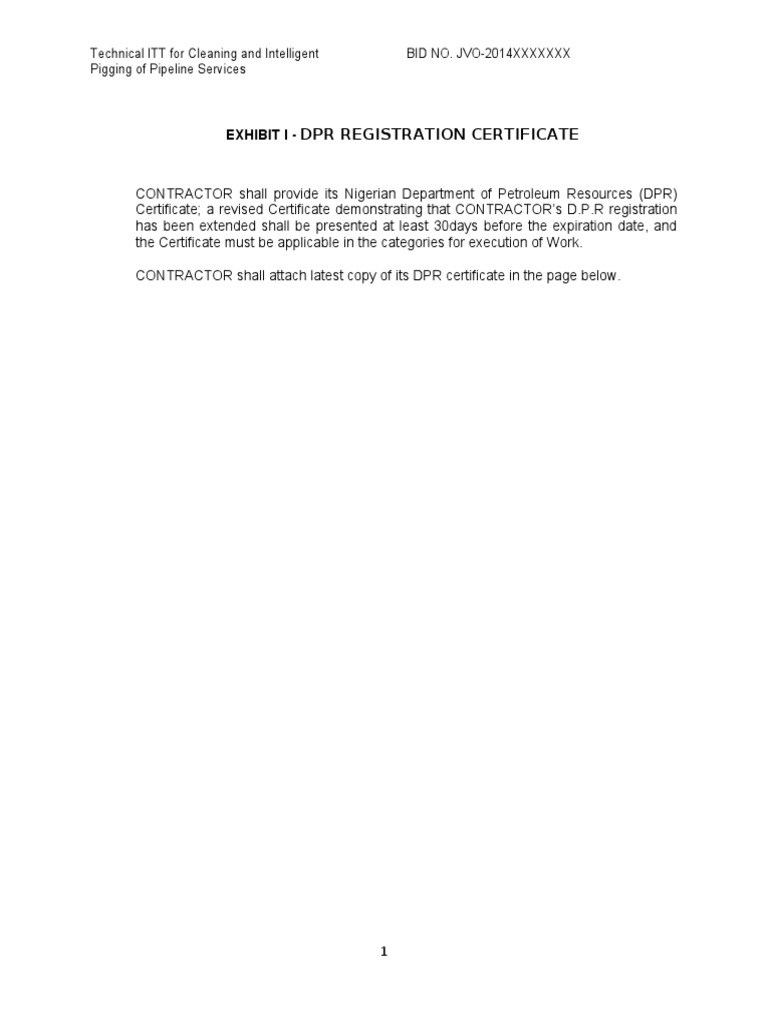 DPR Certificate Requirements for Contractors | PDF | Computers