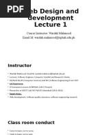 Web Design and Development Lecture 1