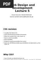 Web Design and Development Lecture 5