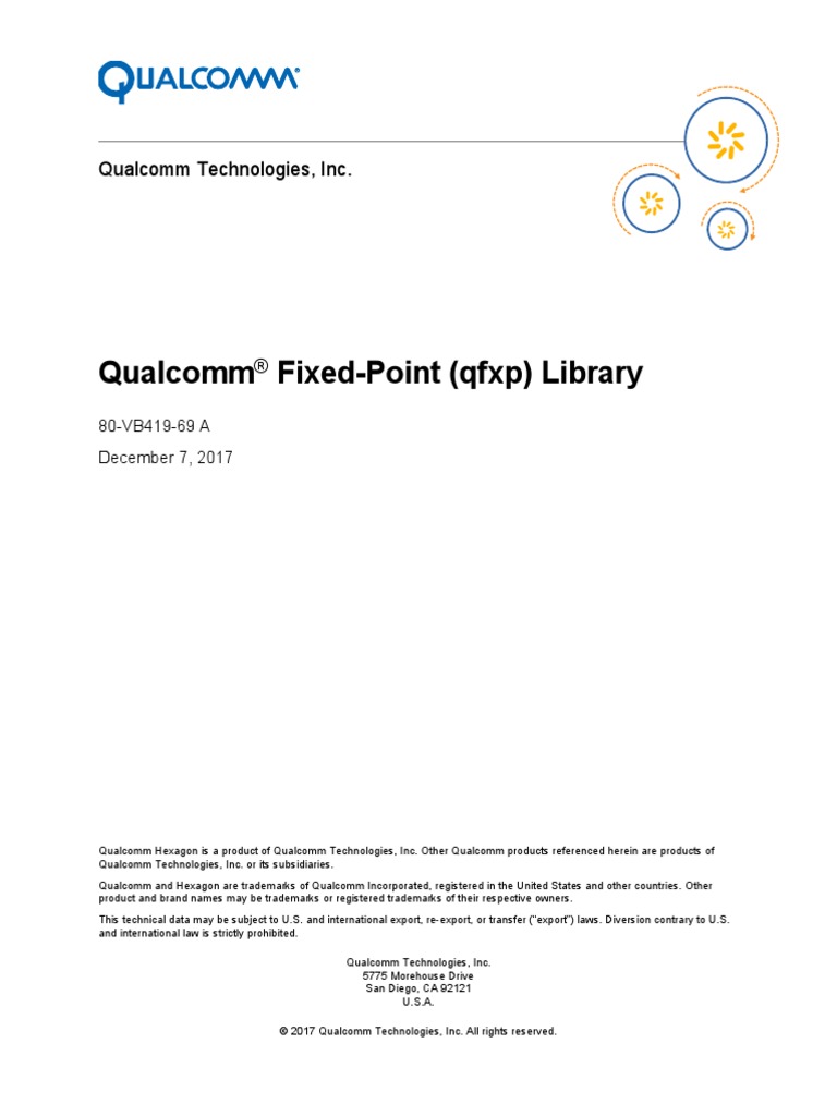 Qualcomm Fixed-Point (QFXP) Library | PDF | Digital Signal Processor ...