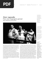 Ator rapsodo Para uma linguagem gestual
