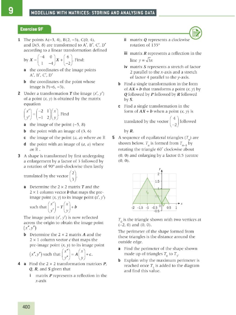 Matrix Transformations Questions Pdf