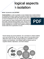 Sociological Aspects in Isolation: What Is Sociol Isolation?