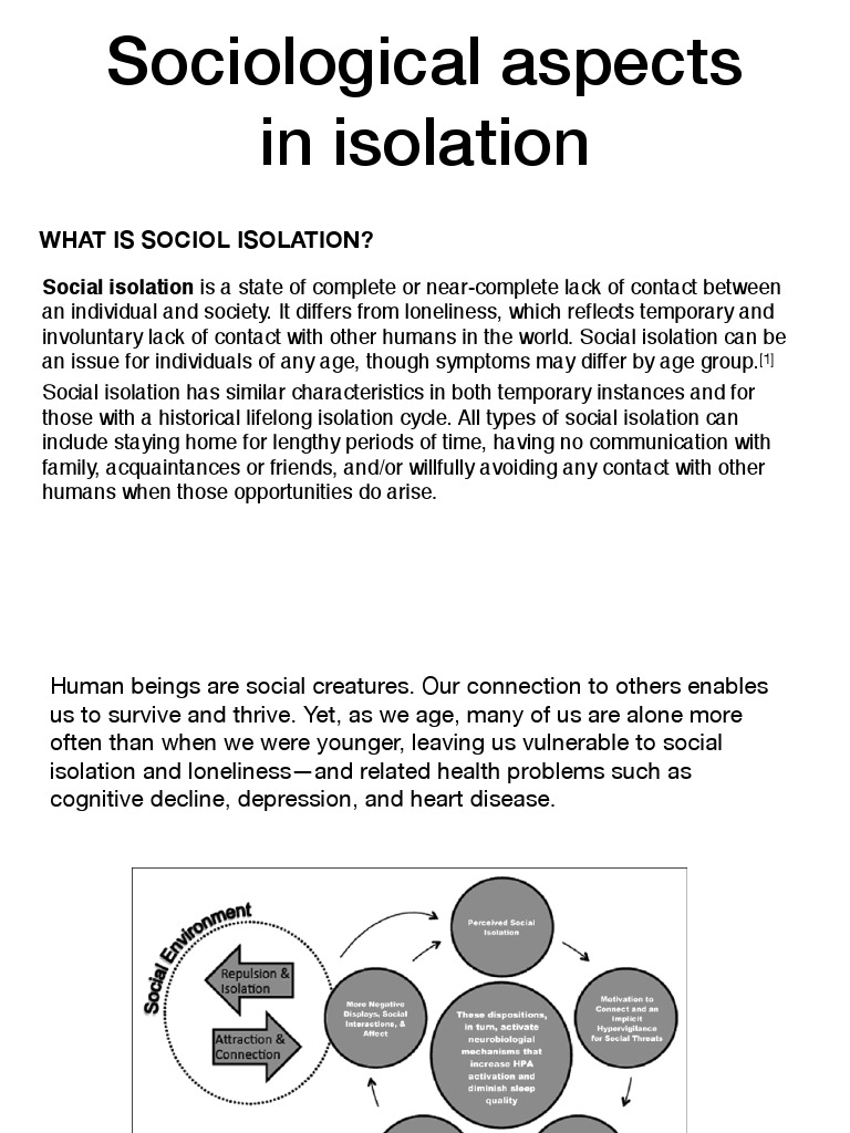 Sociological Aspects in Isolation: What Is Sociol Isolation? | PDF ...