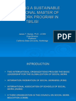 Developing A Sustainable International Master of Social Work