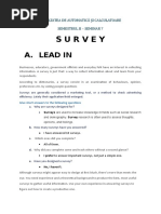 Survey: A. Lead in