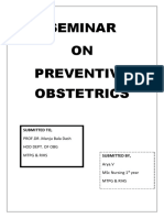 Preventive Obstetrics