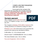 Flotation Costs And+the+weighted+average+cost+of+capital