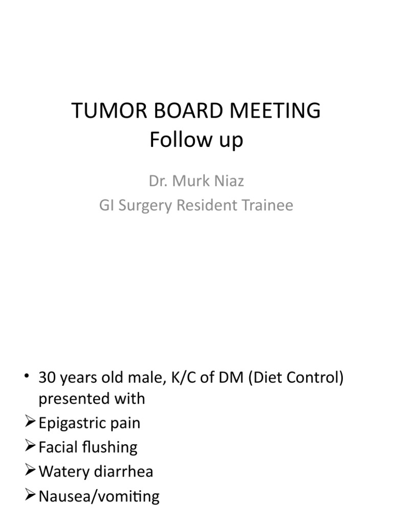 Tumor Board Meeting PDF Pancreas Digestive System