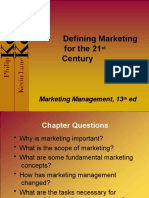 Defining Marketing for the 21st Century
