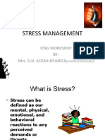 STRESS MANAGEMENT WORKSHOP TIPS