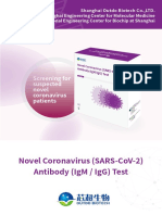 Novel Coronavirus (Sars-Cov-2) Antibody (Igm / Igg) Test