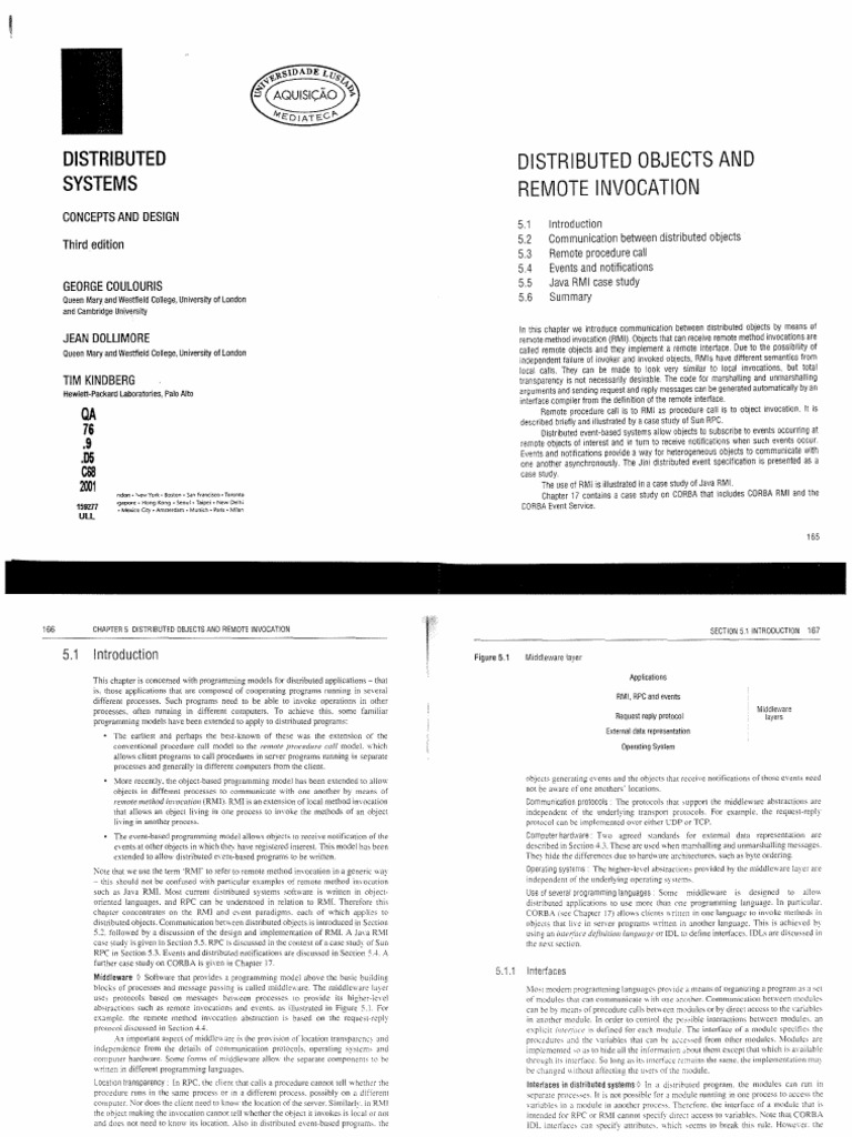 Distributed Objects and Remote Invocation PDF | PDF | Parameter ...