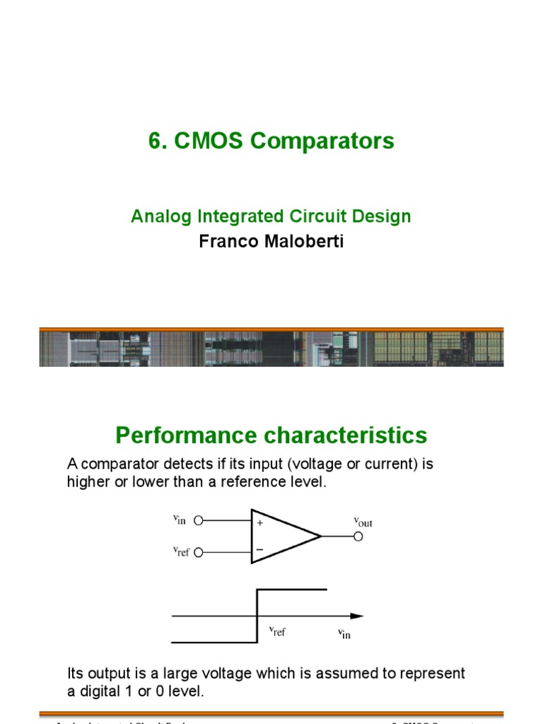 CMOS Comparators Analog Integrated Circuit Design PDF Electronic
