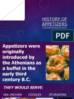History of Appetizers: A Powerpoint Presentation by Group 1