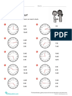 Telling Time Quarter Hour 4 PDF
