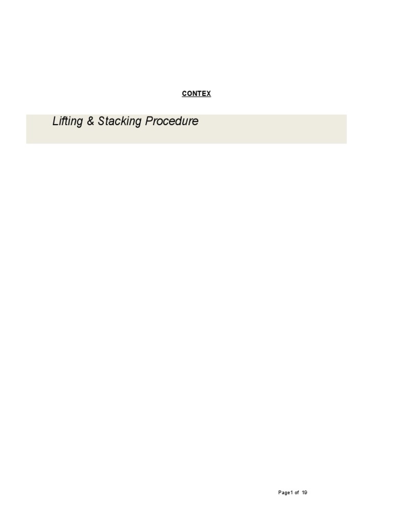 Lifting & Hoisting Procedure (GEN AS E ) 85874G0400010