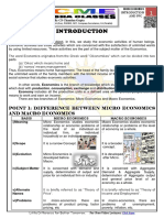 Warm Up:: Point 1: Difference Between Micro Economics and Macro Economics