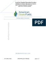 American Greenfuels Standard Operating Procedure 30-10-0002 Methanol Column Operation & Control