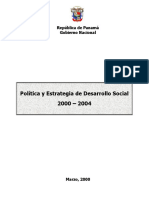 Políticas y Estrategía de Desarrollo Social 2000-2004